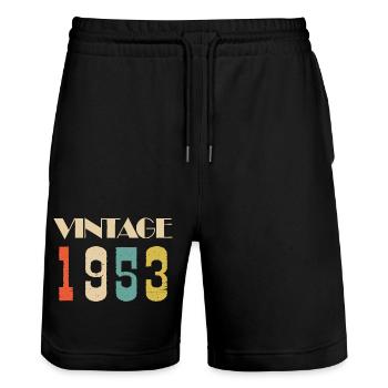1994 Vintage Geschenk in limitierter Auflage - Stanley/Stella Unisex Bio Joggingshorts Trainer  - Schwarz - Vorne - Nik (191cm) & Marisol (170cm)