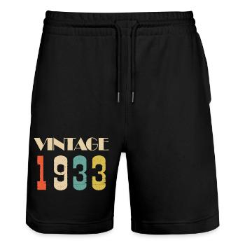 2014 Vintage Édition limitée Cadeau - Short de jogging bio TRAINER Stanley/Stella unisexe - noir - Devant - Nik (191cm) & Marisol (170cm)