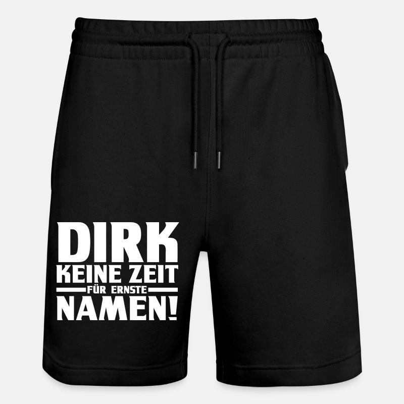 First name Dirk - Stanley/Stella Trainer Unisex Organic Jogging Shorts - black