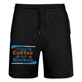 Floorball Hockey Hockey Joueurs de hockey Hockey Café - Short de jogging bio TRAINER Stanley/Stella unisexe - noir - Devant - Nik (191cm) & Marisol (170cm)