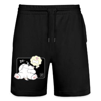 Hund koreanisch - japanischer Stil 11 - Stanley/Stella Unisex Bio Joggingshorts Trainer  - Schwarz - Vorne - Nik (191cm) & Marisol (170cm)