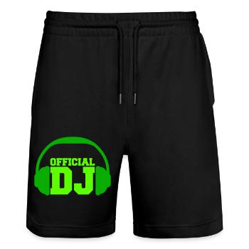 Logo officiel DJ Star Headphones Dance Party Music - Short de jogging bio TRAINER Stanley/Stella unisexe - noir - Devant - Nik (191cm) & Marisol (170cm)