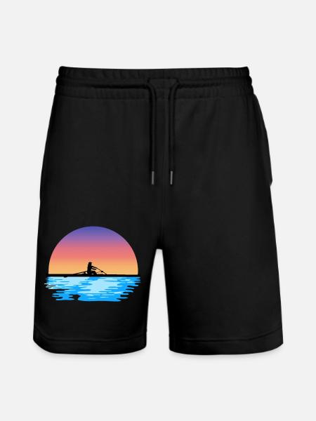 Rowing, Rower, Rowing Boat - Stanley/Stella Trainer Unisex Organic Jogging Shorts - black
