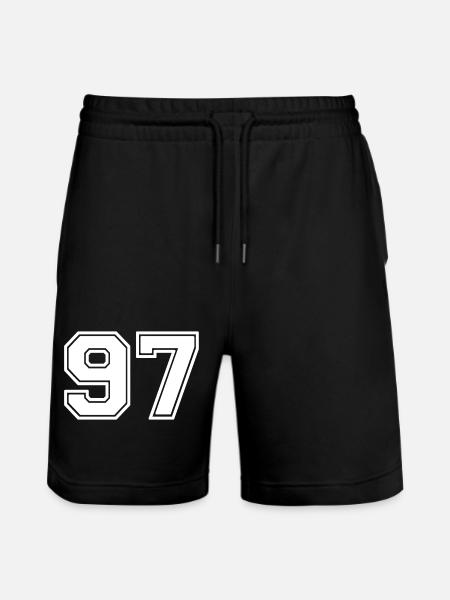 97 - Stanley/Stella Trainer Unisex Organic Jogging Shorts - black