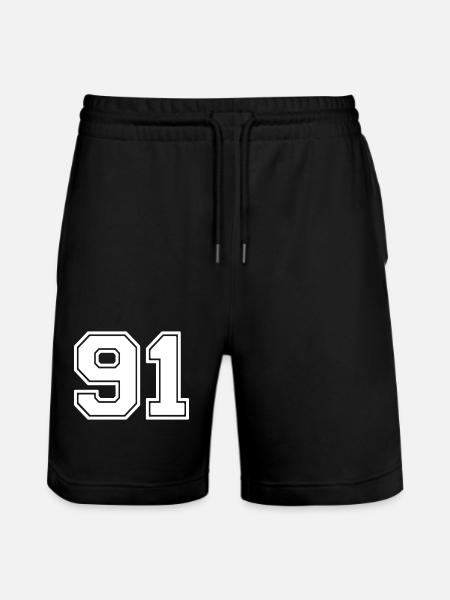 91 - Stanley/Stella Unisex Bio Joggingshorts Trainer - Schwarz