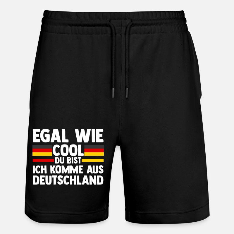 German German Germany - Stanley/Stella Trainer Unisex Organic Jogging Shorts - black