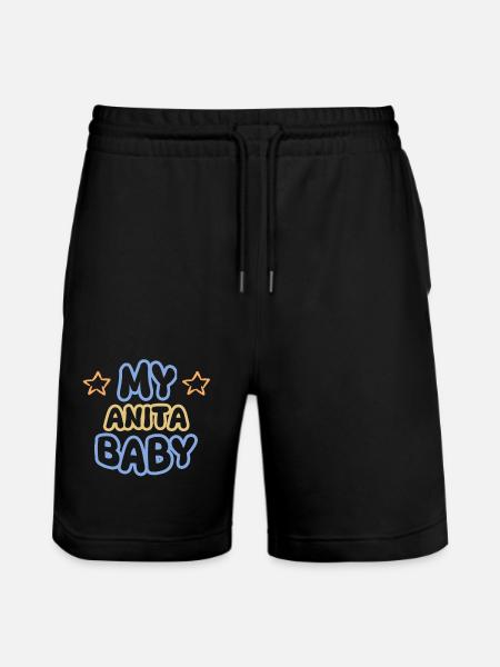 Anita as a given name - Stanley/Stella Trainer Unisex Organic Jogging Shorts - black