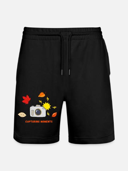 Autumn is Here - Stanley/Stella Trainer Unisex Organic Jogging Shorts - black