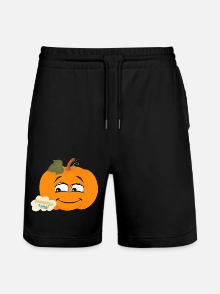 Pumpkin Time - Stanley/Stella Unisex Bio Joggingshorts Trainer - Schwarz