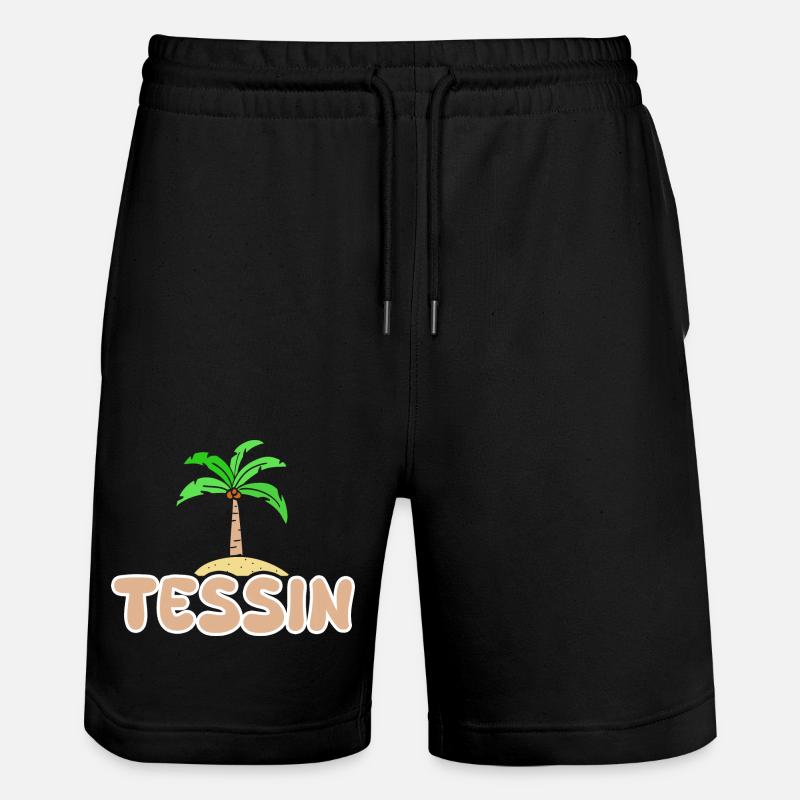 Le Tessin comme le Tessin - Short de jogging bio TRAINER Stanley/Stella unisexe - noir