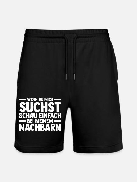 Nachbarschaft Bester Nachbar - Stanley/Stella Unisex Bio Joggingshorts Trainer  - Schwarz