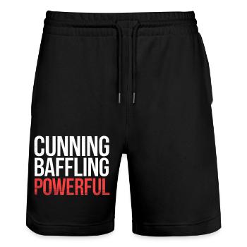 Cunning Baffling Powerful 6 - Stanley/Stella Unisex Bio Joggingshorts Trainer  - Schwarz - Vorne - Nik (191cm) & Marisol (170cm)