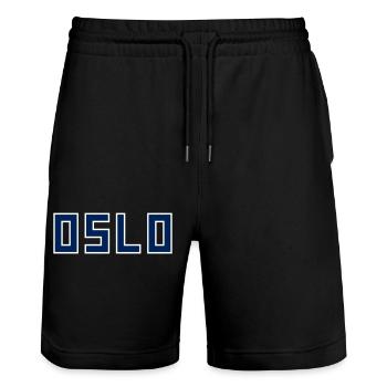 Oslo - Short de jogging bio TRAINER Stanley/Stella unisexe - noir - Devant - Nik (191cm) & Marisol (170cm)