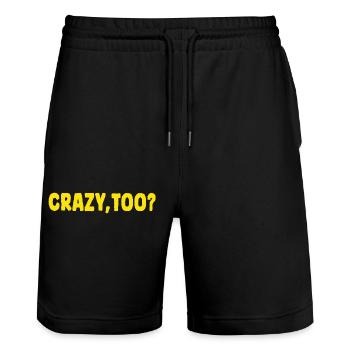 Also crazy - Stanley/Stella Trainer Unisex Organic Jogging Shorts - black - Front - Nik (191cm) & Marisol (170cm)