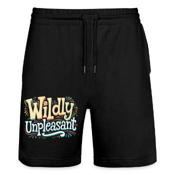 Wildly Unpleasant 6 - Stanley/Stella Unisex Bio Joggingshorts Trainer  - Schwarz - Vorne - Nik (191cm) & Marisol (170cm)