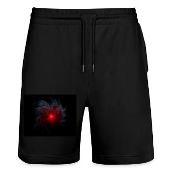 Interstellare Galaxie 3D - Stanley/Stella Unisex Bio Joggingshorts Trainer  - Schwarz - Vorne - Nik (191cm) & Marisol (170cm)