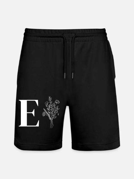 Minimalist flowers - Stanley/Stella Trainer Unisex Organic Jogging Shorts - black