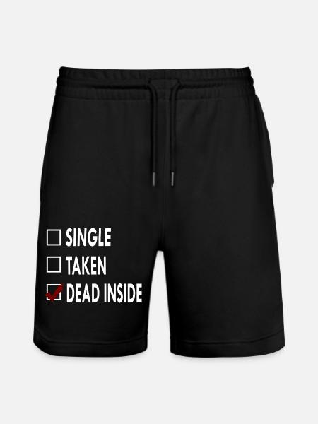 SINGLE DEAD INSIDE - Short de jogging bio TRAINER Stanley/Stella unisexe - noir