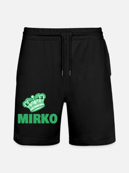 Mirko as a first name - Stanley/Stella Trainer Unisex Organic Jogging Shorts - black