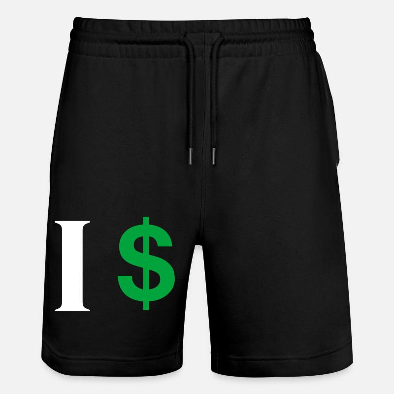 Lettre i dollar - Short de jogging bio TRAINER Stanley/Stella unisexe - noir