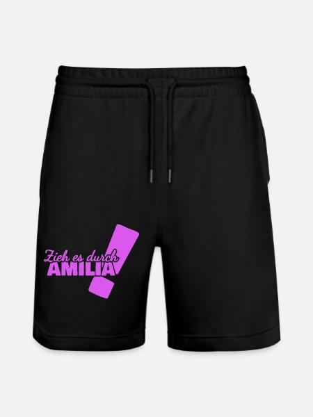 Gift for Amilia - Stanley/Stella Trainer Unisex Organic Jogging Shorts - black