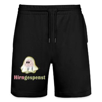 Hirngespenst - Stanley/Stella Unisex Bio Joggingshorts Trainer  - Schwarz - Vorne - Nik (191cm) & Marisol (170cm)