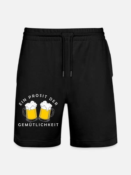 Bier - Ein Prosit der Gemütlichkeit - Stanley/Stella Trainer Unisex Organic Jogging Shorts - black