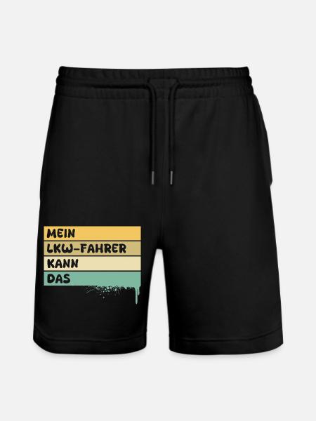 Beruf Lkwfahrer - Stanley/Stella Unisex Bio Joggingshorts Trainer - Schwarz