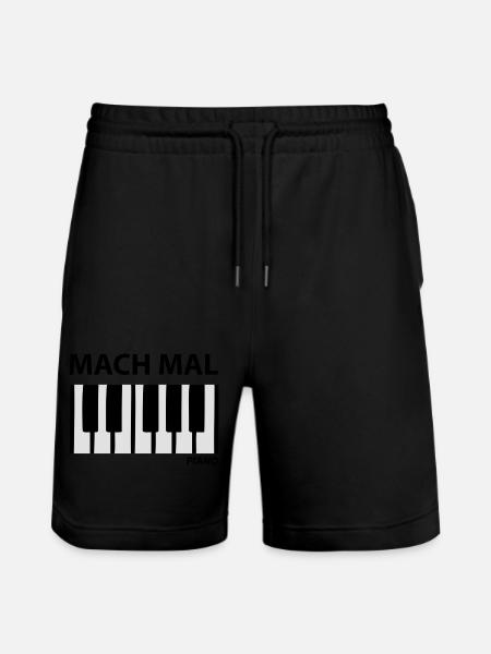 mach mal piano - Stanley/Stella Trainer Unisex Organic Jogging Shorts - black