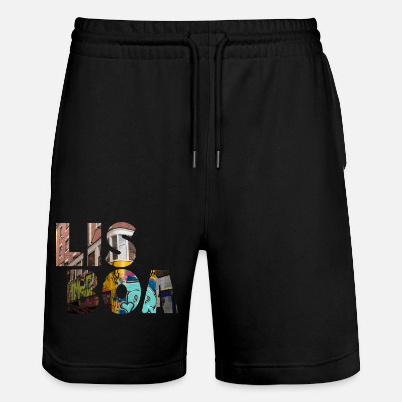 Lisboa electrico -Lisbonne Tramway Lisbon - Short de jogging bio TRAINER Stanley/Stella unisexe - noir