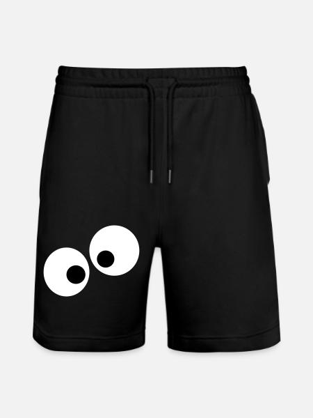 Augen - Stanley/Stella Unisex Bio Joggingshorts Trainer - Schwarz