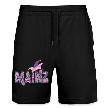 Mainz Carnival E 6 - Short de jogging bio TRAINER Stanley/Stella unisexe - noir - Devant - Nik (191cm) & Marisol (170cm)