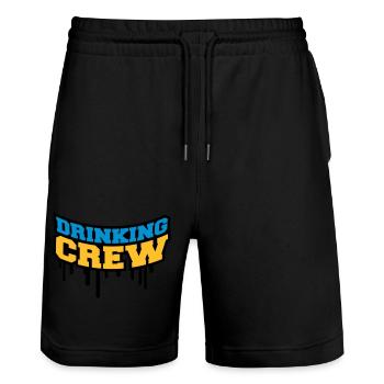 Drinking Crew Graffiti - Stanley/Stella Unisex Bio Joggingshorts Trainer  - Schwarz - Vorne - Nik (191cm) & Marisol (170cm)
