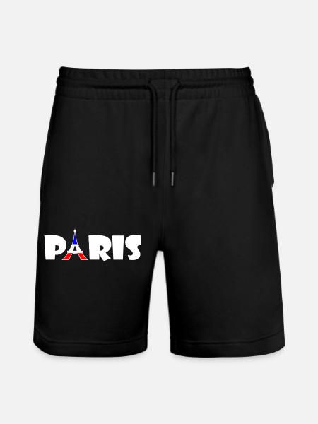 Paris - Stanley/Stella Trainer Unisex Organic Jogging Shorts - black