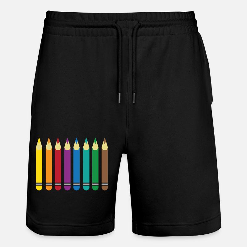 crayons de couleur - Short de jogging bio TRAINER Stanley/Stella unisexe - noir