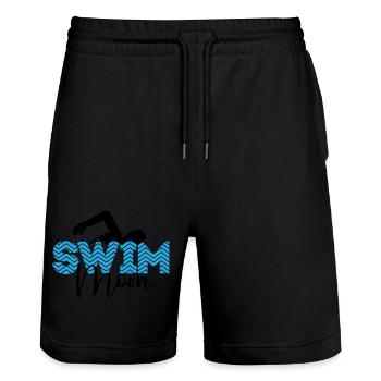 Swim mom Mutter eines Schwimmers - Stanley/Stella Unisex Bio Joggingshorts Trainer  - Schwarz - Vorne - Nik (191cm) & Marisol (170cm)