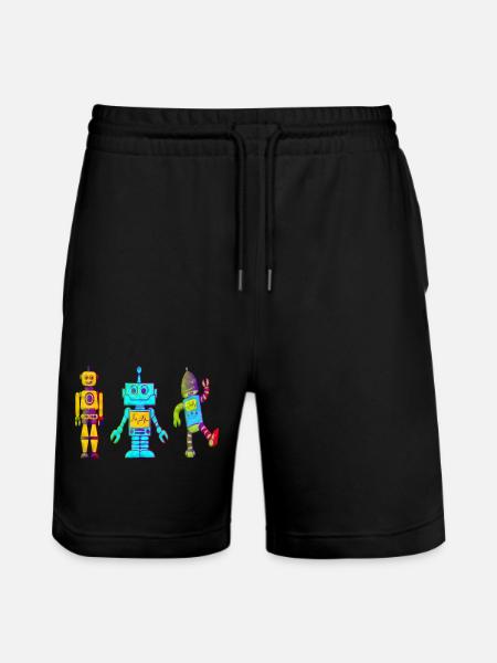 Image d'enfant robot - Short de jogging bio TRAINER Stanley/Stella unisexe - noir
