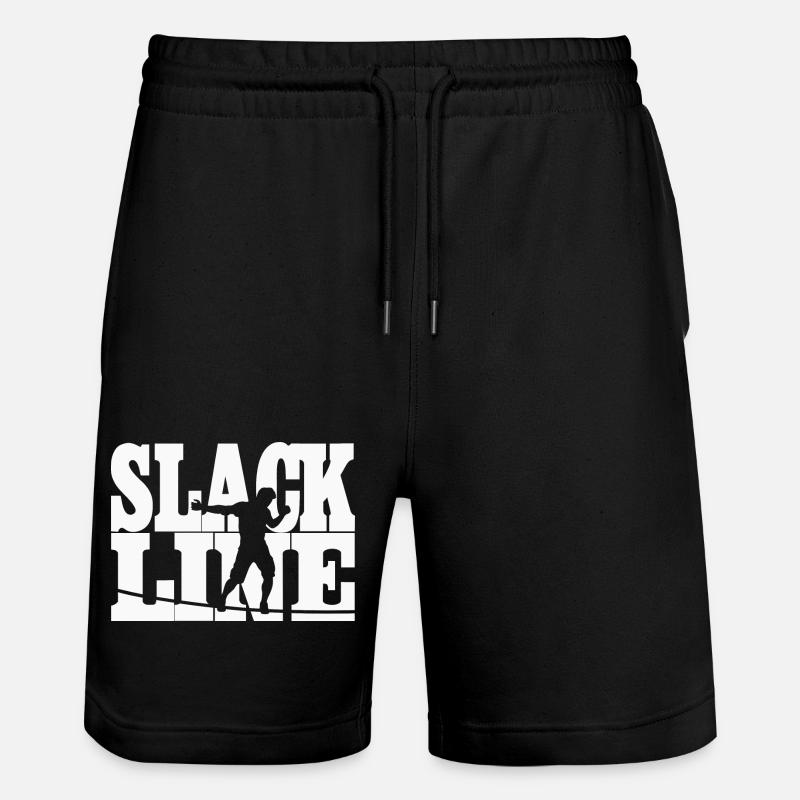 slackline - Short de jogging bio TRAINER Stanley/Stella unisexe - noir