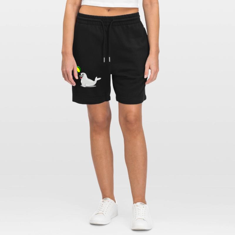Lachende Robbe mit Ball Stanley/Stella Unisex Bio Joggingshorts Trainer 