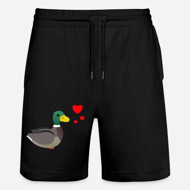 Canard Saint-Valentin - Short de jogging bio TRAINER Stanley/Stella unisexe - noir