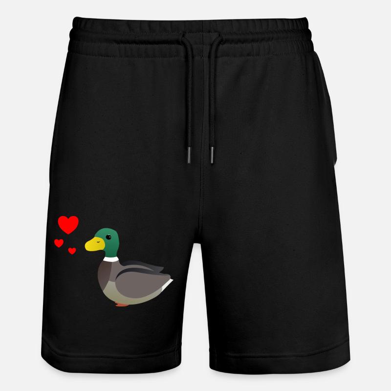 Canard Saint-Valentin 2 - Short de jogging bio TRAINER Stanley/Stella unisexe - noir