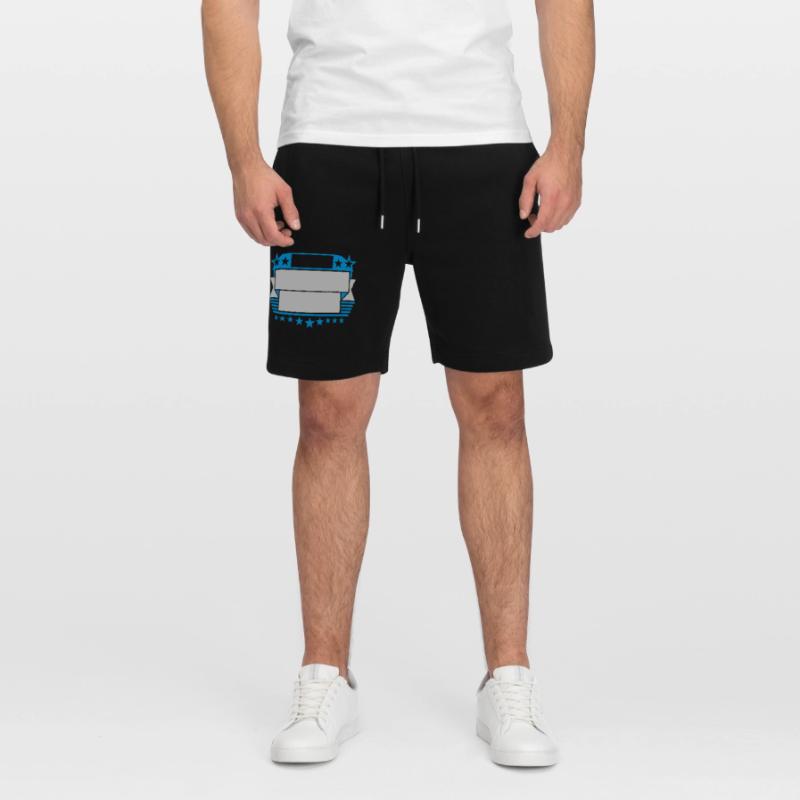 Insert Text Frame Shield Stanley/Stella Trainer Unisex Organic Jogging Shorts