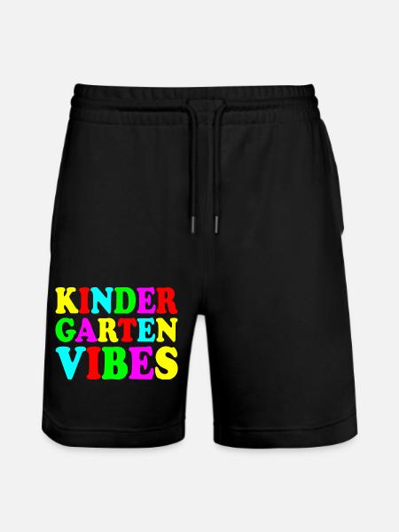 kindergarten vibes - Stanley/Stella Trainer Unisex Organic Jogging Shorts - black