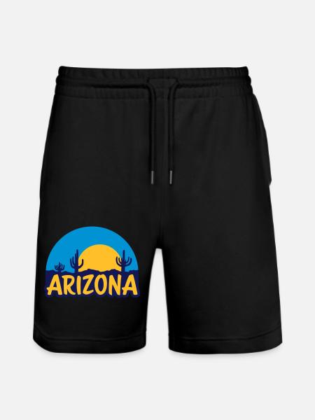 Desert USA Arizona Landscape - Stanley/Stella Trainer Unisex Organic Jogging Shorts - black