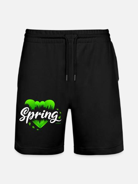 Spring Springtime Hearts - Stanley/Stella Trainer Unisex Organic Jogging Shorts - black