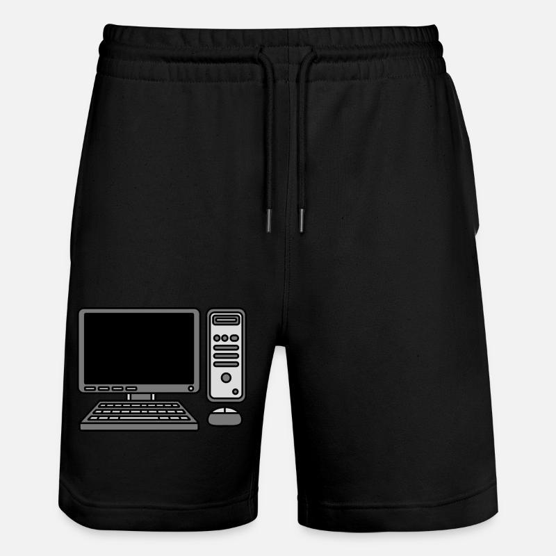 Computer Keyboard Mouse Screen - Stanley/Stella Trainer Unisex Organic Jogging Shorts - black