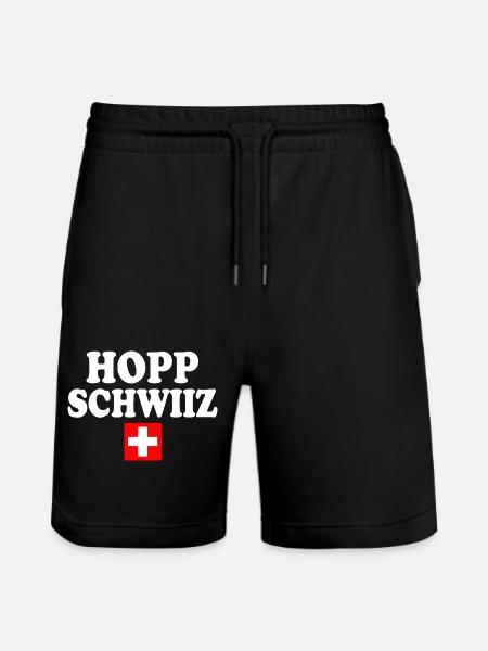 Hopp schwiiz - Stanley/Stella Trainer Unisex Organic Jogging Shorts - black