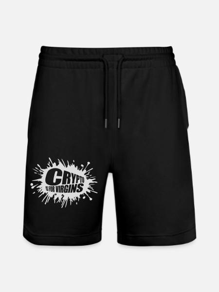 crypto is for virgins - Stanley/Stella Trainer Unisex Organic Jogging Shorts - black