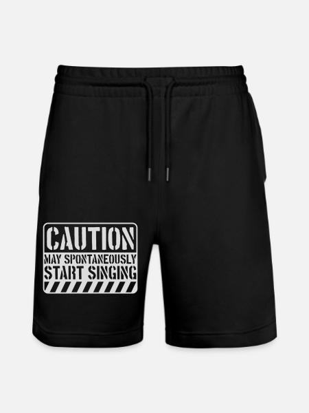 may spontaneously start singing - Stanley/Stella Trainer Unisex Organic Jogging Shorts - black