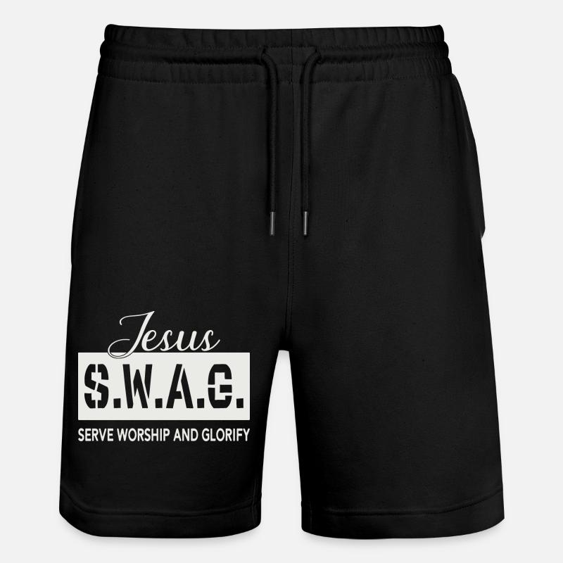Jésus Swag - Short de jogging bio TRAINER Stanley/Stella unisexe - noir
